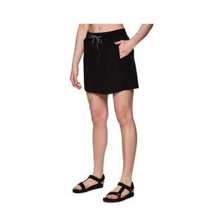 NWT Avalanche Black Skort Elastic Draw String Pockets Quick Drying Stretch Mediu